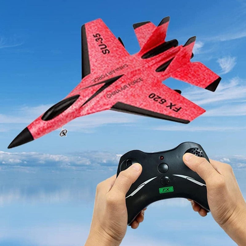 ST ZONE RC Airplane Toy RC Plane SU-27 | 2.4GHz 2-Channel Remote Control Aircraft with Gyro & LED Night Lights | Easy to Fly for Kids, Beginners & Adults - Image 2